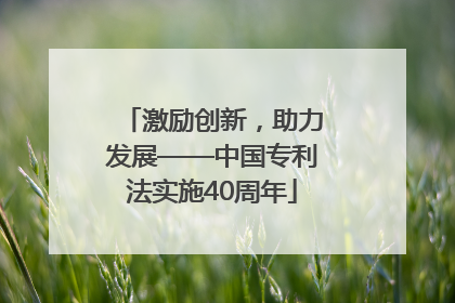 激励创新，助力发展——中国专利法实施40周年