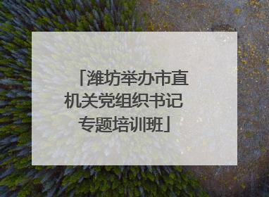 潍坊举办市直机关党组织书记专题培训班