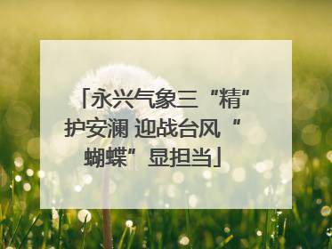 永兴气象三“精”护安澜 迎战台风“蝴蝶”显担当