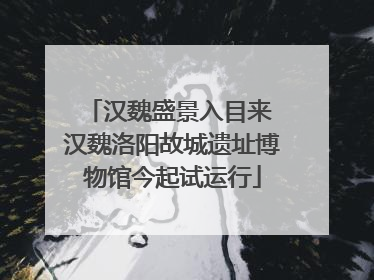 汉魏盛景入目来 汉魏洛阳故城遗址博物馆今起试运行