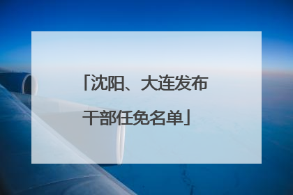 沈阳、大连发布干部任免名单