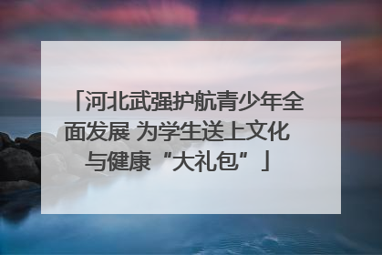 河北武强护航青少年全面发展 为学生送上文化与健康“大礼包”