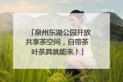 泉州东湖公园开放共享茶空间，自带茶叶茶具就能来！
