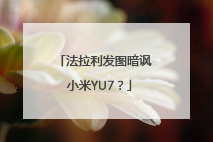 法拉利发图暗讽小米YU7？