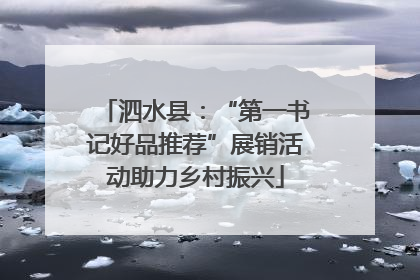 泗水县：“第一书记好品推荐”展销活动助力乡村振兴