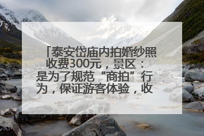 泰安岱庙内拍婚纱照收费300元，景区：是为了规范“商拍”行为，保证游客体验，收取费用全部上交国库