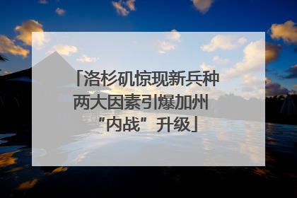 洛杉矶惊现新兵种 两大因素引爆加州“内战”升级