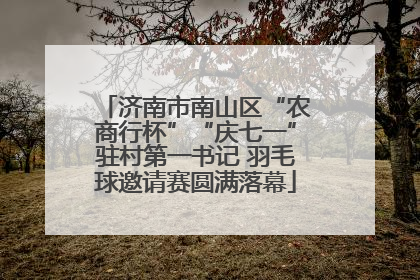 济南市南山区“农商行杯”“庆七一”驻村第一书记 羽毛球邀请赛圆满落幕