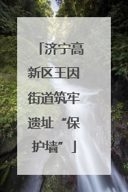济宁高新区王因街道筑牢遗址“保护墙”