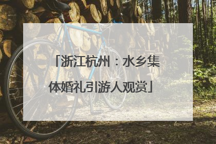 浙江杭州：水乡集体婚礼引游人观赏