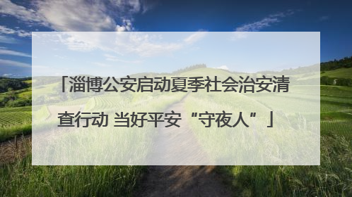 淄博公安启动夏季社会治安清查行动 当好平安“守夜人”