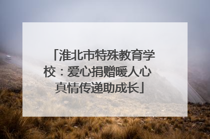 淮北市特殊教育学校：爱心捐赠暖人心 真情传递助成长