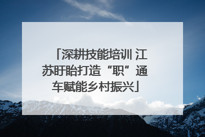 深耕技能培训 江苏盱眙打造“职”通车赋能乡村振兴