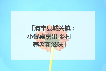 清丰县城关镇：小餐桌烹出 乡村养老新滋味