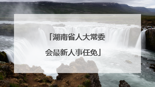 湖南省人大常委会最新人事任免