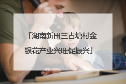 湖南新田三占塘村金银花产业兴旺促振兴