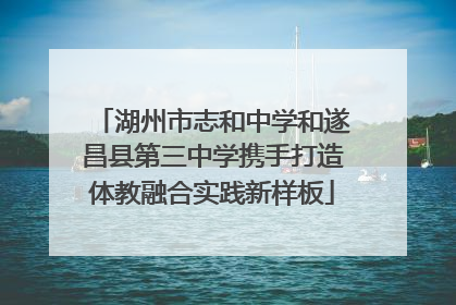 湖州市志和中学和遂昌县第三中学携手打造体教融合实践新样板