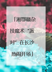 湘鄂赣杂技魔术“派对”在长沙热闹开场