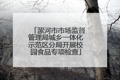 漯河市市场监督管理局城乡一体化示范区分局开展校园食品专项检查