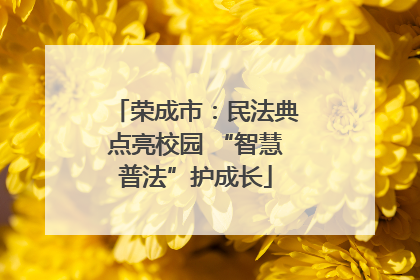 荣成市：民法典点亮校园 “智慧普法”护成长