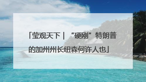 莹观天下｜“硬刚”特朗普的加州州长纽森何许人也