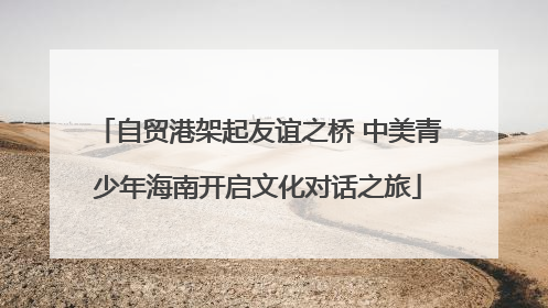 自贸港架起友谊之桥 中美青少年海南开启文化对话之旅