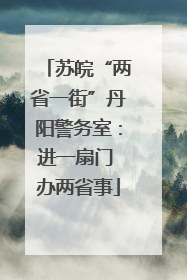 苏皖“两省一街”丹阳警务室：进一扇门 办两省事