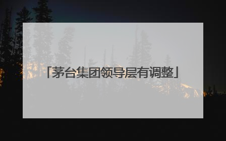 茅台集团领导层有调整