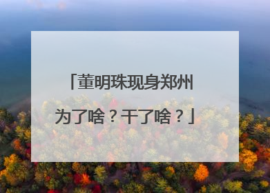 董明珠现身郑州 为了啥？干了啥？
