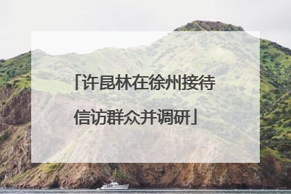 许昆林在徐州接待信访群众并调研