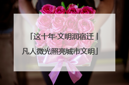这十年·文明润宿迁丨凡人微光照亮城市文明