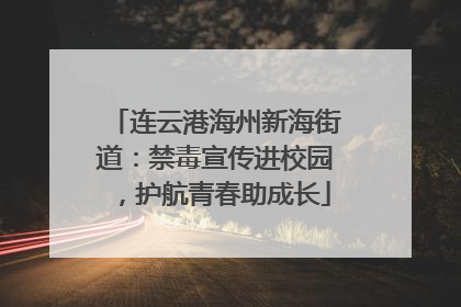 连云港海州新海街道：禁毒宣传进校园，护航青春助成长