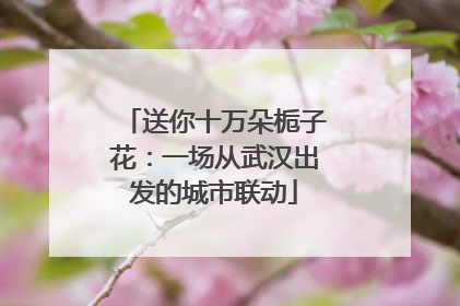 送你十万朵栀子花：一场从武汉出发的城市联动
