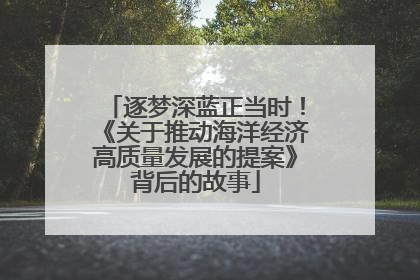 逐梦深蓝正当时！《关于推动海洋经济高质量发展的提案》背后的故事