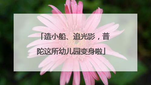 造小船、追光影，普陀这所幼儿园变身啦