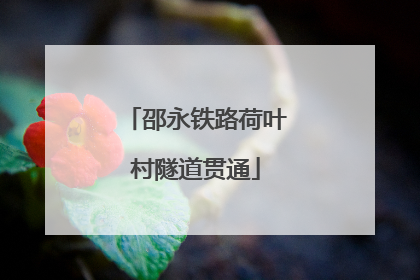 邵永铁路荷叶村隧道贯通