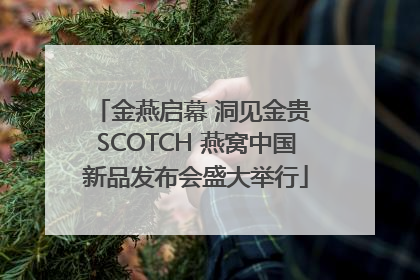 金燕启幕 洞见金贵 SCOTCH 燕窝中国新品发布会盛大举行