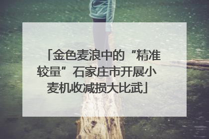金色麦浪中的“精准较量”石家庄市开展小麦机收减损大比武