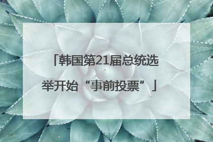 韩国第21届总统选举开始“事前投票”