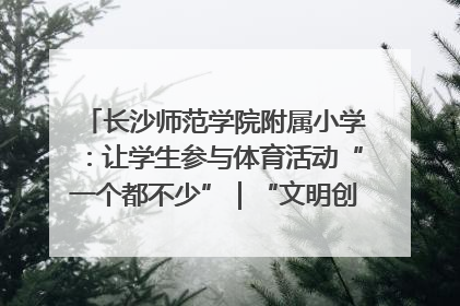 长沙师范学院附属小学：让学生参与体育活动“一个都不少”｜“文明创建耀三湘”专栏