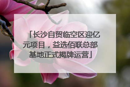 长沙自贸临空区迎亿元项目，益选佰联总部基地正式揭牌运营