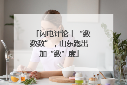 闪电评论丨“数数数”，山东跑出加“数”度