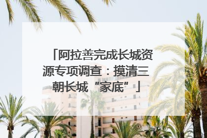 阿拉善完成长城资源专项调查：摸清三朝长城“家底”