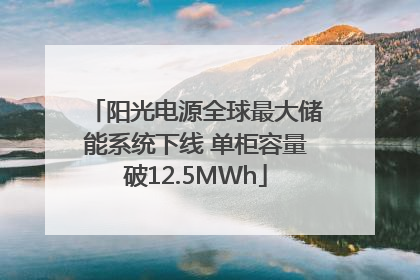 阳光电源全球最大储能系统下线 单柜容量破12.5MWh