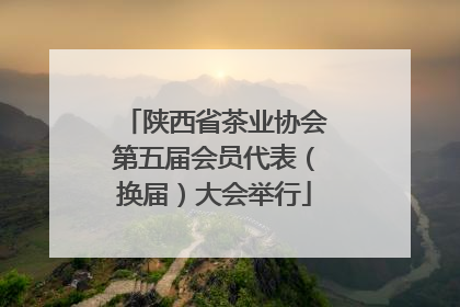 陕西省茶业协会第五届会员代表（换届）大会举行