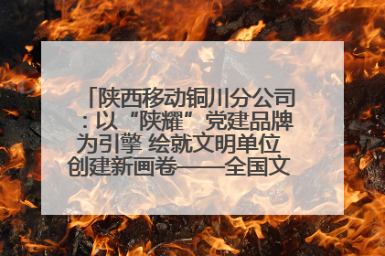 陕西移动铜川分公司：以“陕耀”党建品牌为引擎 绘就文明单位创建新画卷——全国文明单位创建纪实