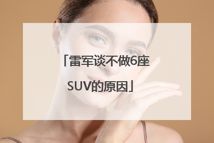 雷军谈不做6座SUV的原因