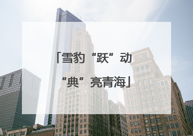 雪豹“跃”动 “典”亮青海