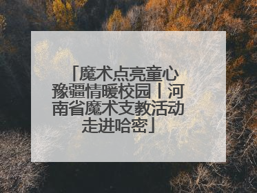 魔术点亮童心 豫疆情暖校园丨河南省魔术支教活动走进哈密