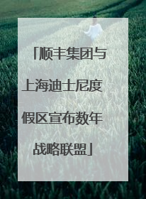 顺丰集团与上海迪士尼度假区宣布数年战略联盟